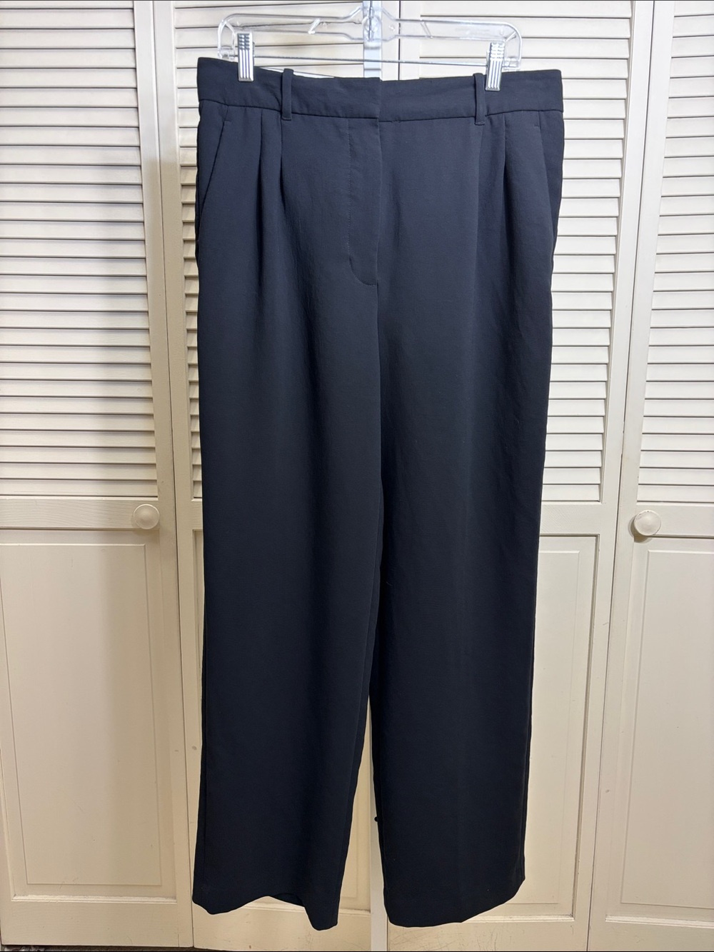 Aritzia The Effortless Pant Crepette Crepe High-Rise Wide-Leg Pants Size 12